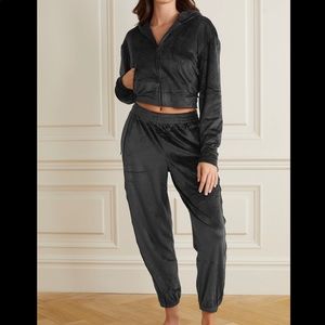 Skims Velour Hoodie & Oversized Jogger Set - Soot